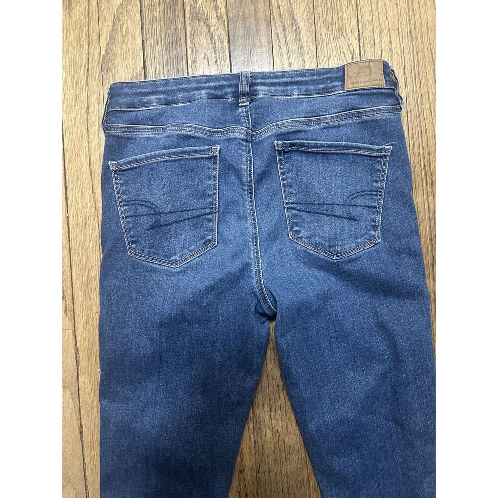 American Eagle Next Level Stretch Skinny Jeans Women's Size 10 Regular Blue - Picture 5 of 9